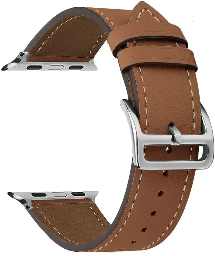 Fusion Accessories Topt Leather apyrankė skirta Apple Watch 38/40/41 design 1 rudos spalvos