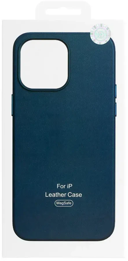 Fusion Accessories Topt MagSafe Leather dėklas skirtas Apple iPhone 15 Plus mėlynos spalvos
