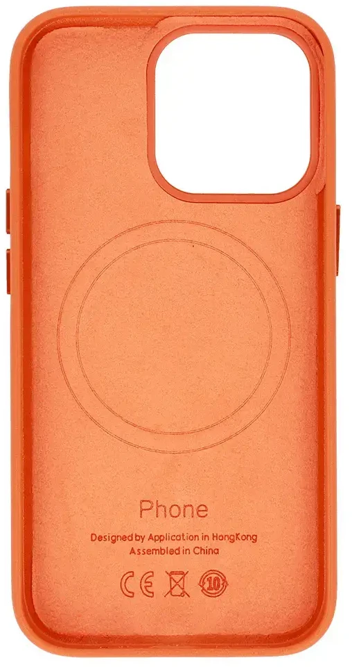 Fusion Accessories Topt MagSafe Leather dėklas skirtas Apple iPhone 15 Plus oranžinės spalvos