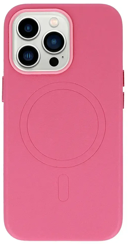 Fusion Accessories Topt MagSafe Leather dėklas skirtas Apple iPhone 15 Plus rožinės spalvos