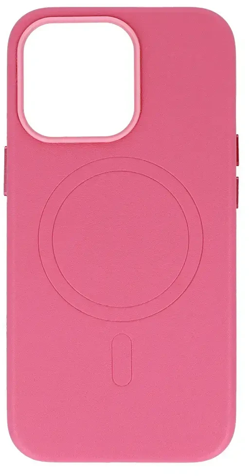 Fusion Accessories Topt MagSafe Leather dėklas skirtas Apple iPhone 15 Plus rožinės spalvos