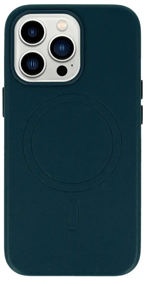 Fusion Accessories Topt MagSafe Leather dėklas skirtas Apple iPhone 15 Plus mėlynos spalvos