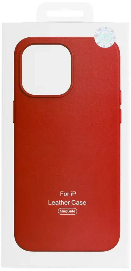 Fusion Accessories Topt MagSafe Leather dėklas skirtas Apple iPhone 15 Plus raudonos spalvos