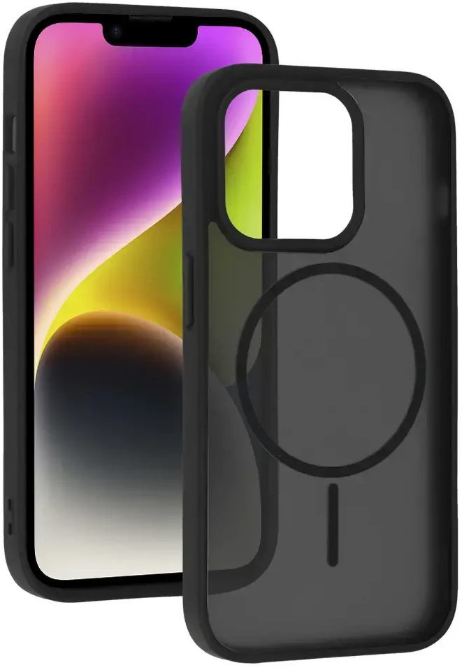 Fusion Accessories Topt Magmat Slim Dėklas skirtas Apple iPhone 14 Pro juodos spalvos