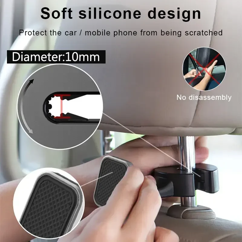 Fusion Accessories Topt Magnetic automobilinis laikiklis headrest mount Type 2 juodos spalvos-red