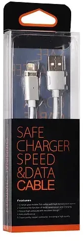 Toptel Magnetinis 1 tipo USB jungties kabelis su „Lightning“ jungtimi ir nuimamu kištuku, skirtas iPhone 5/6//7/8/X, 1 metro ilgio, lizdinėje plokštelėje