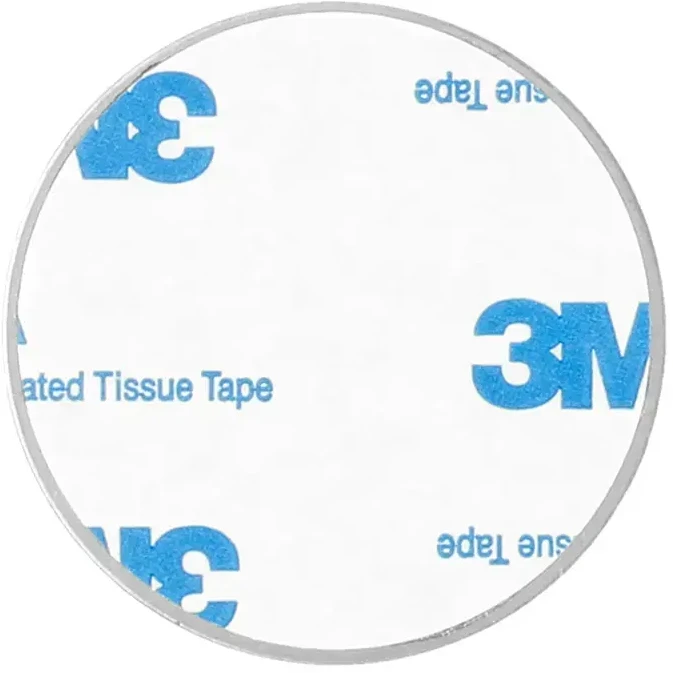 Toptel Topt Metal plate for magnet holders – round 40mm sidabrinis