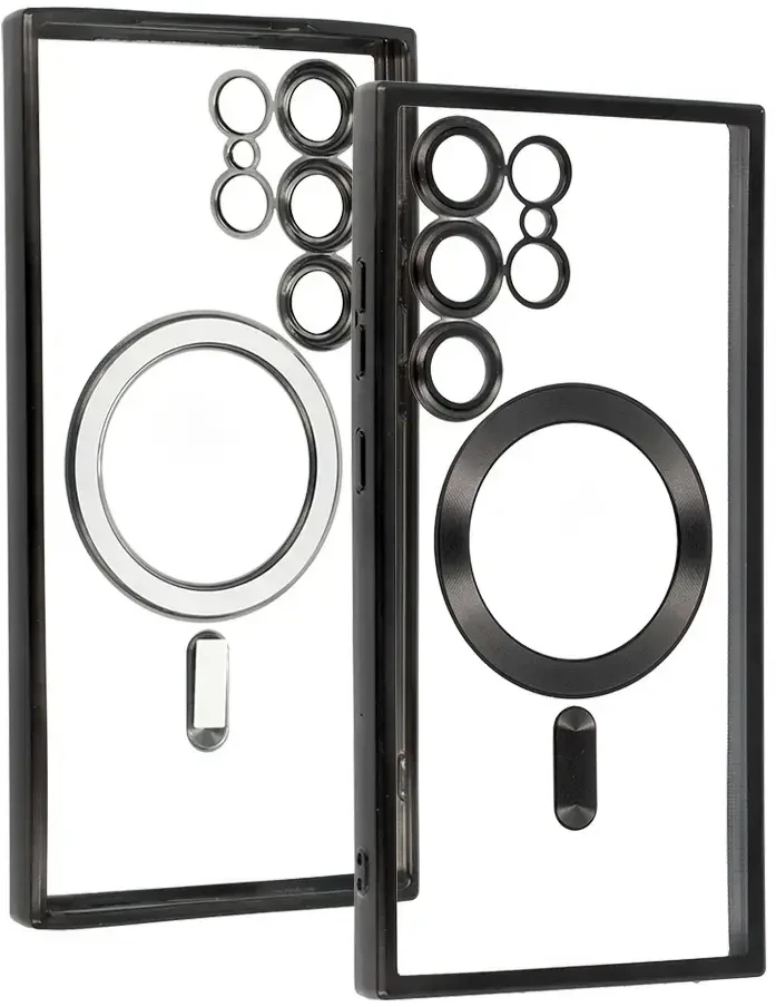 Fusion Accessories Topt Metallic Magsafe dėklas skirtas Samsung Galaxy S24 juodos spalvos