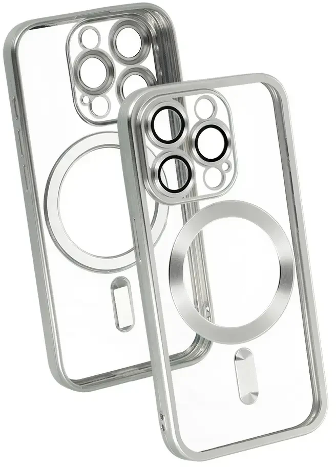 Fusion Accessories Topt Metallic Magsafe dėklas skirtas Samsung Galaxy S25 sidabro spalvos