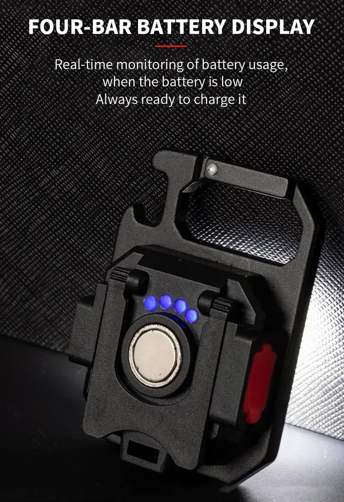Fusion Accessories Topt Mini žibintuvėlis LED raktų pakabukas W5130 Type C