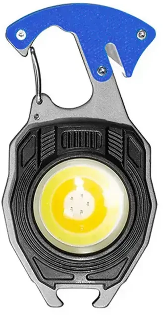 Fusion Accessories Topt Mini žibintuvėlis LED raktų pakabukas W5147 Type C with 2 screwdriver bits mėlynas