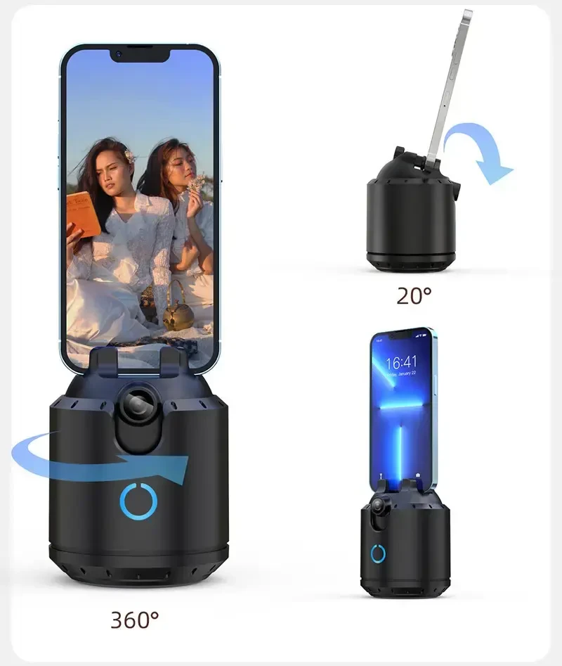 Fusion Accessories Topt Telefono laikiklis su 360° veido sekimu P3 juodos spalvos