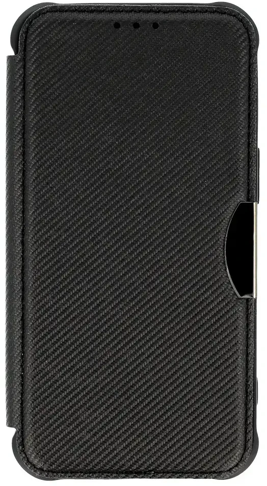 Fusion Accessories Topt Dėklas Razor Carbon Book skirtas Xiaomi Redmi 14C juodos spalvos