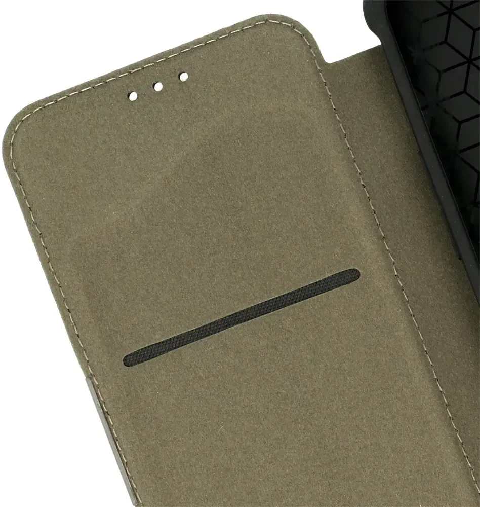 Toptel Topt Razor Carbon Book dėklas skirtas Apple iPhone 14 Pro Max juodos spalvos