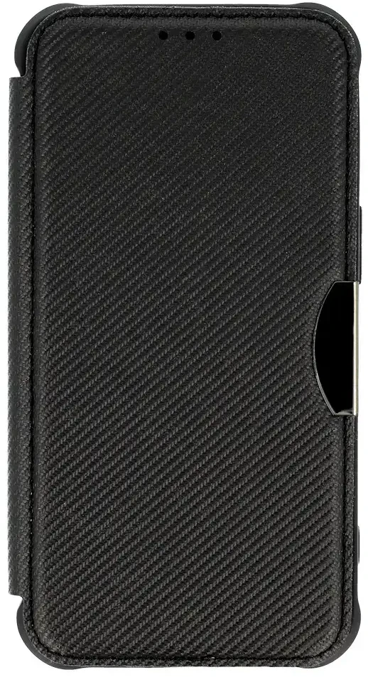 Toptel Topt Razor Carbon Book dėklas skirtas Apple iPhone 14 Pro Max juodos spalvos