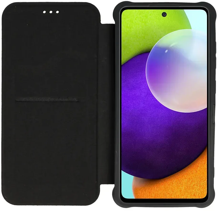 Fusion Accessories Topt Razor Leather Book dėklas skirtas Samsung Galaxy S23 FE juodos spalvos