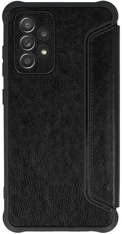Fusion Accessories Topt Razor Leather Book dėklas skirtas Samsung Galaxy S23 FE juodos spalvos