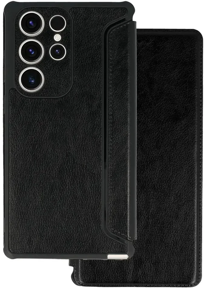 Fusion Accessories Topt Razor Leather Book dėklas skirtas Xiaomi Redmi Note 11 Pro/Note 11 Pro 5G juodos spalvos