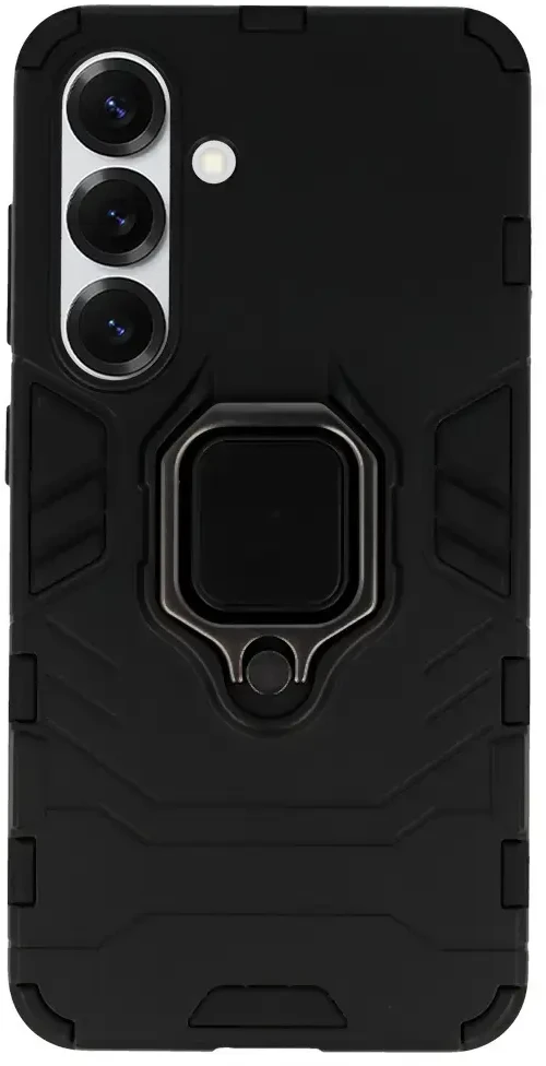 Fusion Accessories Topt Ring Armor Dėklas skirtas Samsung Galaxy S25 juodos spalvos