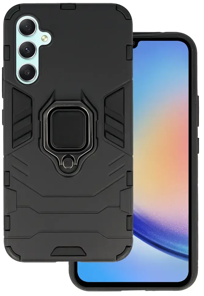 Toptel Topt Ring Armor dėklas skirtas Samsung Galaxy A34 5G juodos spalvos