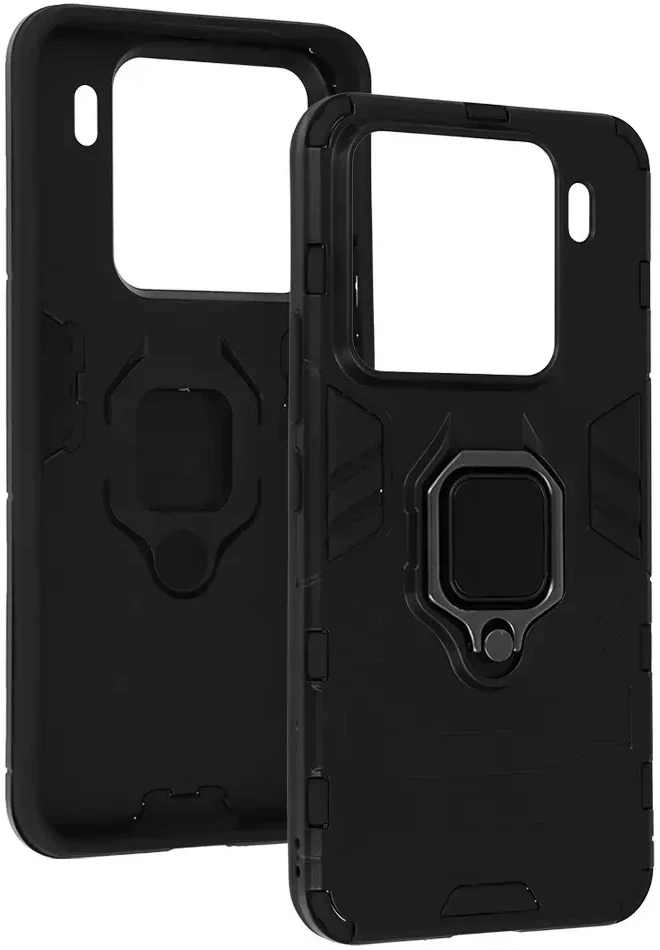 Fusion Accessories Topt Ring Armor dėklas skirtas Xiaomi 15 Pro 5G juodos spalvos
