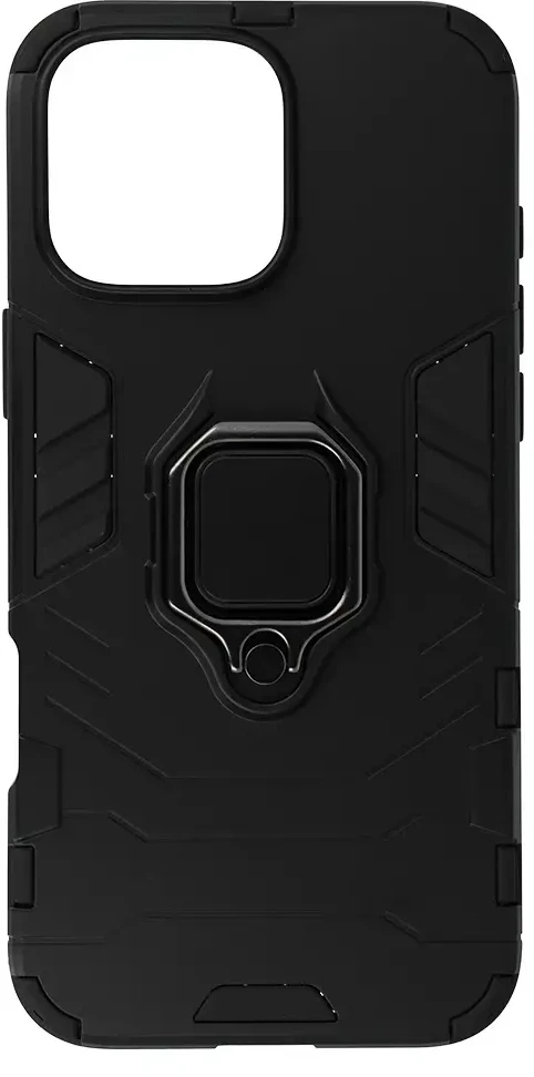 Fusion Accessories Topt Ring Armor dėklas skirtas Apple iPhone 16 Pro Max juodos spalvos