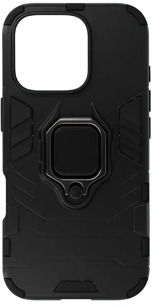 Fusion Accessories Topt Ring Armor dėklas skirtas Apple iPhone 16 Pro juodos spalvos