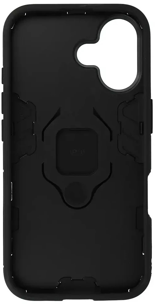 Toptel Topt Ring Armor dėklas skirtas Apple iPhone 16 juodos spalvos