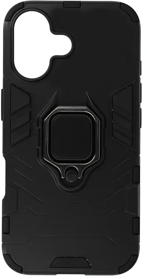 Fusion Accessories Topt Ring Armor dėklas skirtas Apple iPhone 16 Plus juodos spalvos