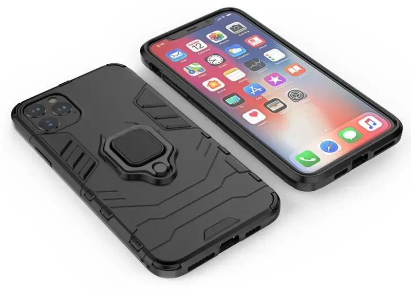 Fusion Accessories Topt Ring Armor dėklas skirtas Apple iPhone 13 Pro juodos spalvos