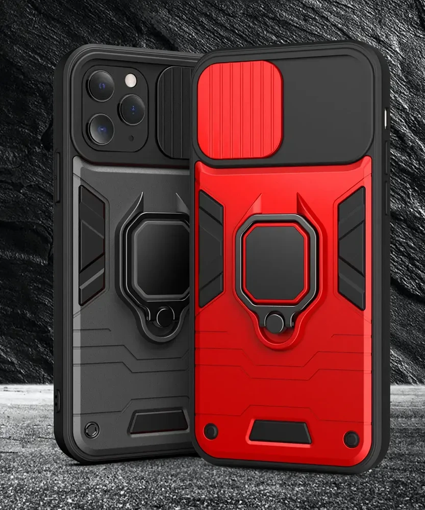 Fusion Accessories Topt Ring Lens dėklas skirtas Apple iPhone 13 Pro mėlynos spalvos