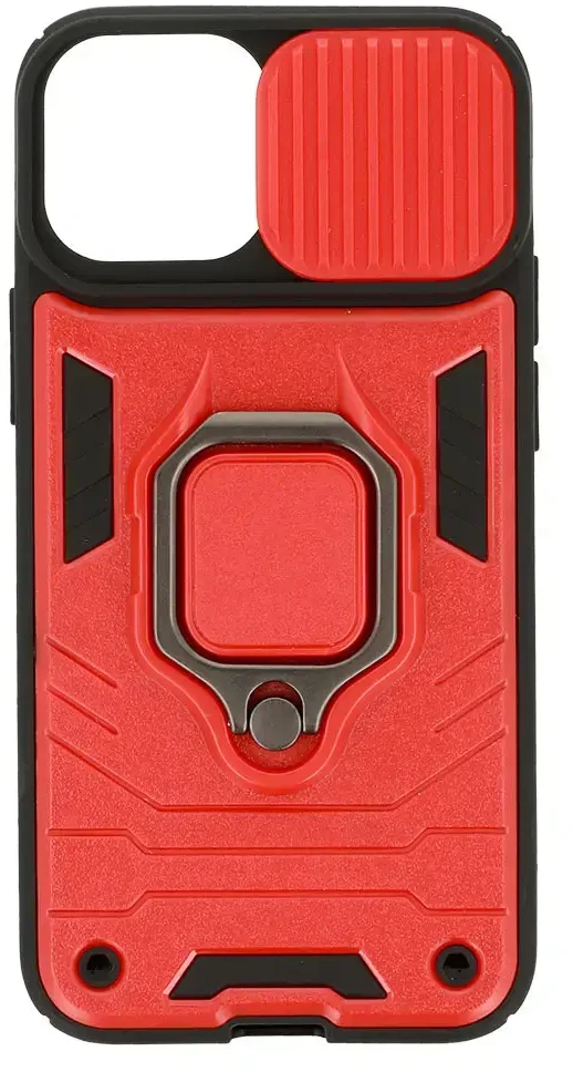 Fusion Accessories Topt Ring Lens dėklas skirtas Apple iPhone 13 Mini Raudona