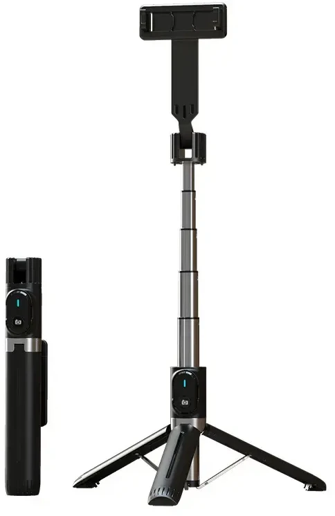 Toptel Topt Asmenukių lazda – su atjungiamu bluetooth nuotoliniu valdymu ir trikoju – P90 juodos spalvos