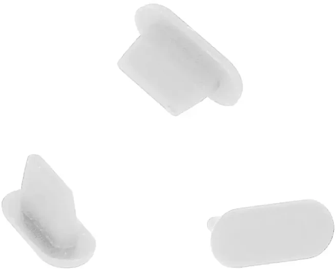 Toptel Topt Silicone anti-dust plug Lightning baltas – 10 pieces
