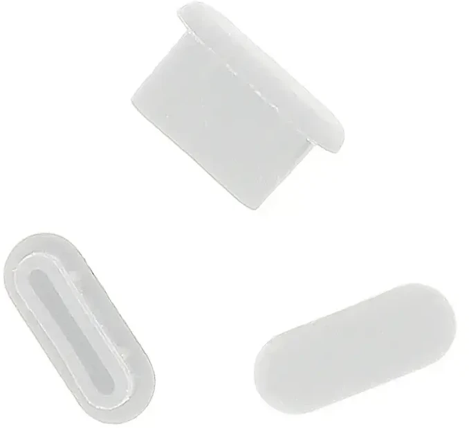 Toptel Topt Silicone anti-dust plug Type C baltas – 10 pieces