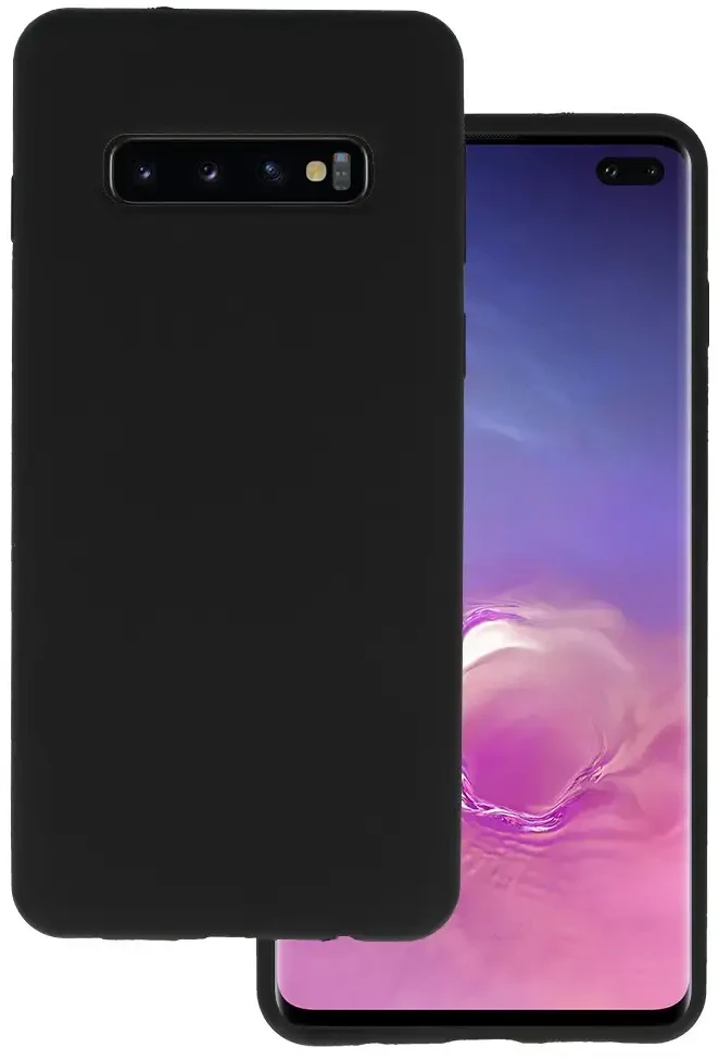 Fusion Accessories Topt Silicone Lite dėklas skirtas Samsung Galaxy S10 juodos spalvos