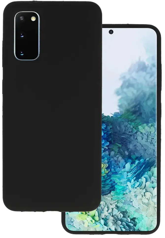 Fusion Accessories Topt Silicone Lite dėklas skirtas Samsung Galaxy S20 juodos spalvos
