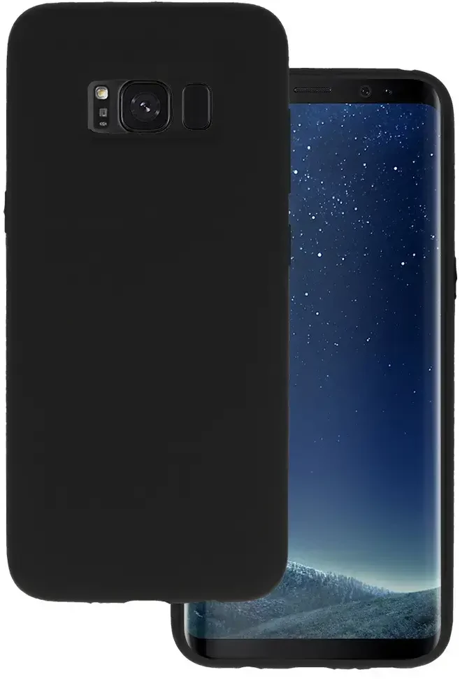 Fusion Accessories Topt Silicone Lite dėklas skirtas Samsung Galaxy S8 juodos spalvos