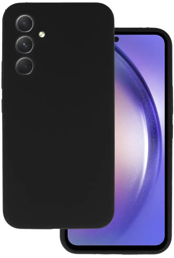Fusion Accessories Topt Silicone Lite dėklas skirtas Samsung Galaxy A55 5G juodos spalvos