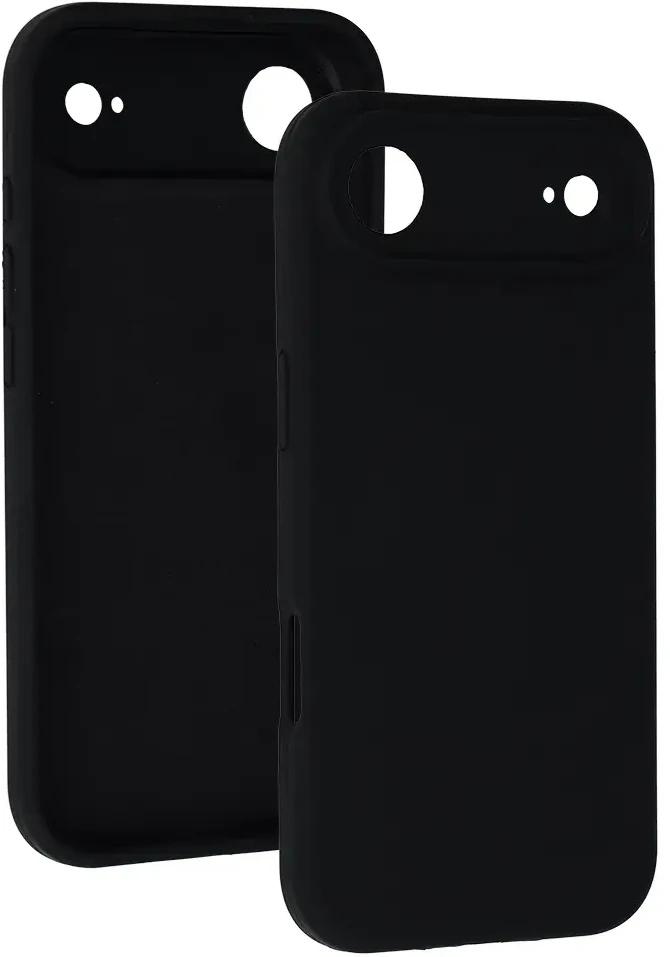 Fusion Accessories Topt Silicone Lite dėklas skirtas Apple iPhone 17 Air juodos spalvos