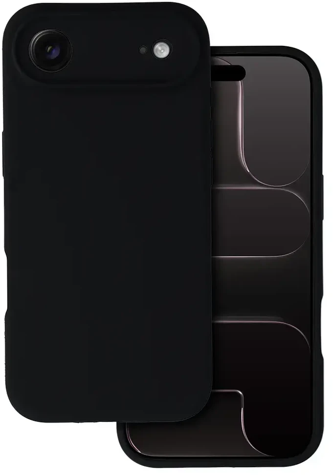 Fusion Accessories Topt Silicone Lite dėklas skirtas Apple iPhone 17 Air juodos spalvos