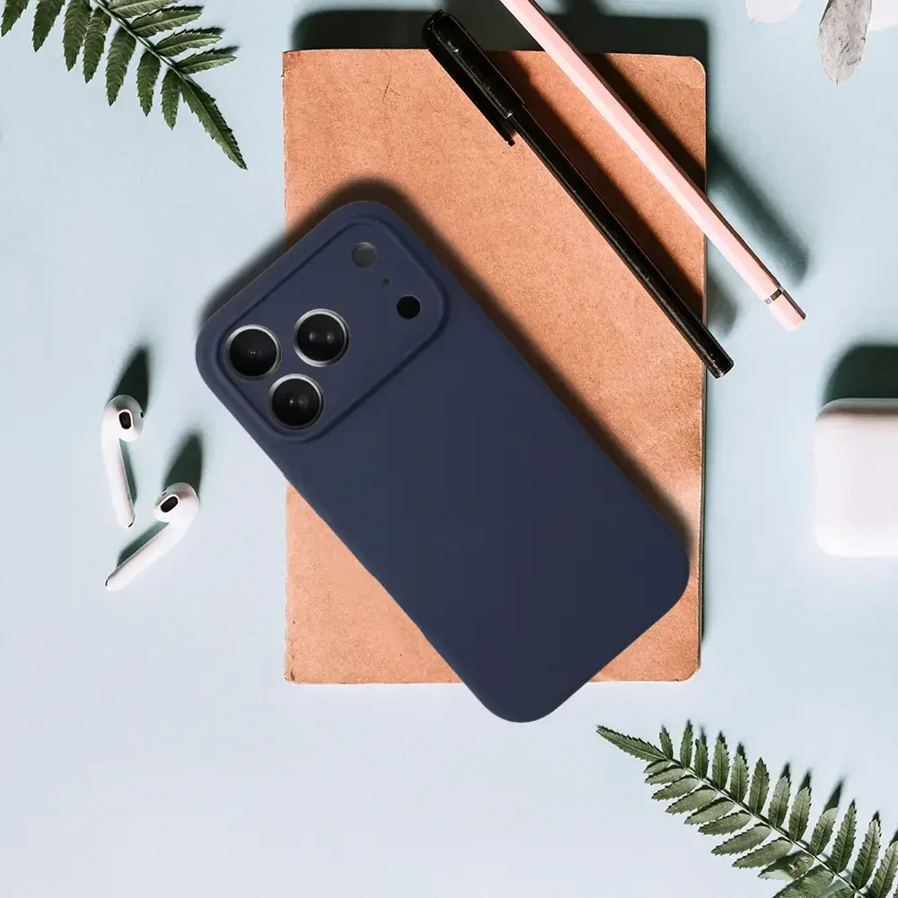Fusion Accessories Topt Silicone Lite Dėklas skirtas Apple iPhone 17 Pro Max mėlynos spalvos