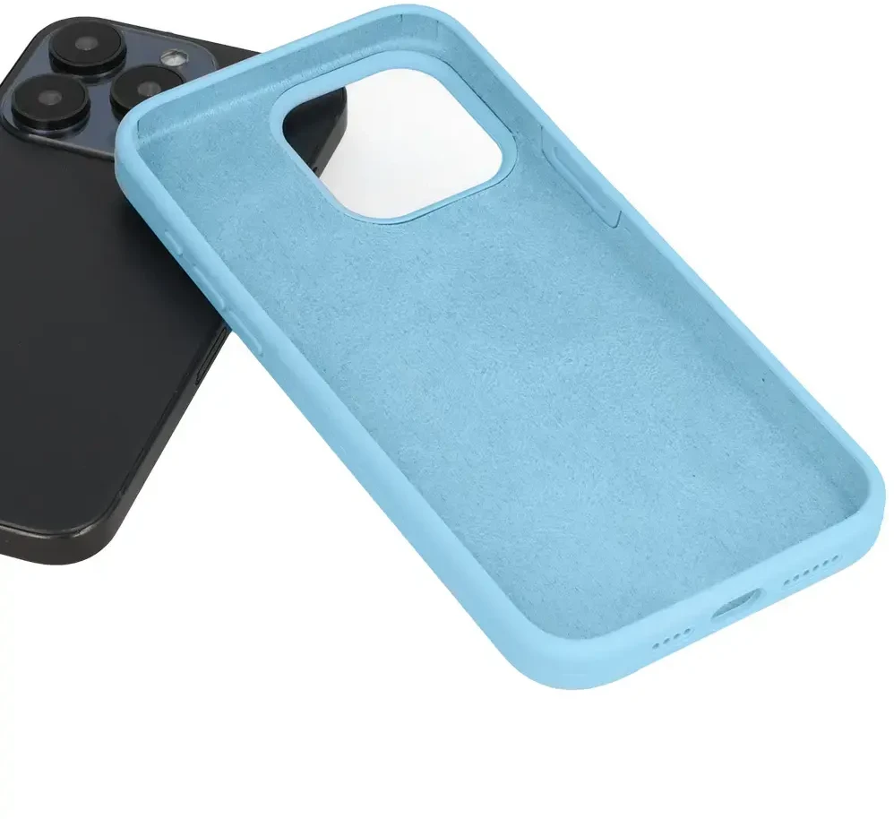 Fusion Accessories Topt Silikoninis Lite dėklas skirtas Apple iPhone 15 Plus light mėlynos spalvos