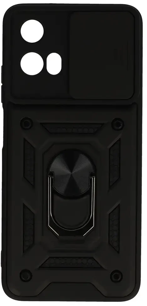 Fusion Accessories Topt Slide Camera Armor dėklas skirtas Motorola Moto G35 5G juodos spalvos