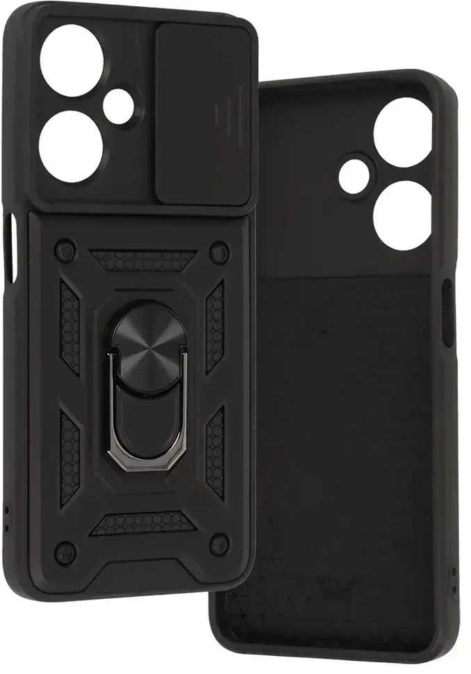 Fusion Accessories Topt Slide Camera Armor dėklas skirtas Oppo A59 juodos spalvos