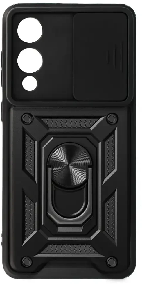 Fusion Accessories Topt Slide Camera Armor Dėklas skirtas Samsung Galaxy S25 Edge juodos spalvos