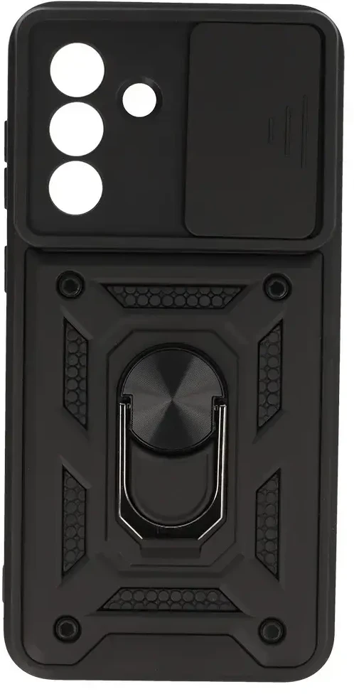 Fusion Accessories Topt Slide Camera Armor dėklas skirtas Samsung Galaxy A36 5G juodos spalvos