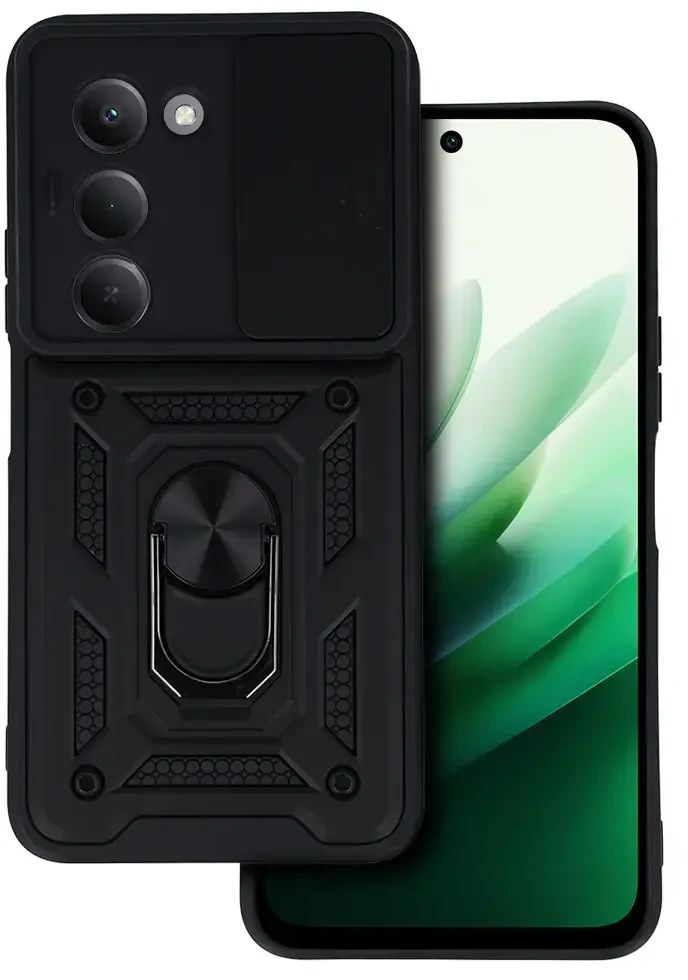 Fusion Accessories Topt Slide Camera Armor Dėklas skirtas Xiaomi Redmi 15 4G/5G juodos spalvos