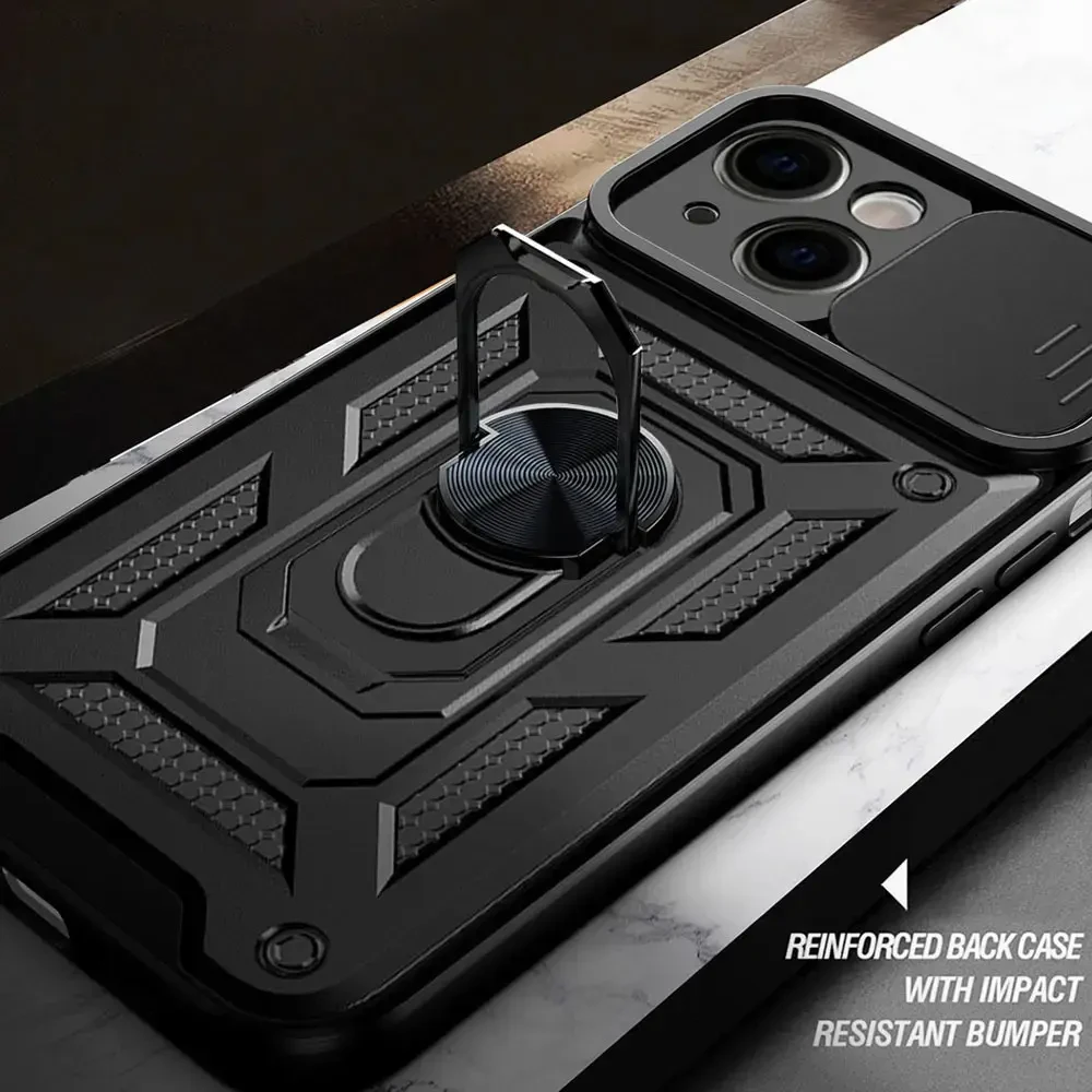 Fusion Accessories Topt Slide Camera Armor Dėklas skirtas Xiaomi Redmi 15 4G/5G juodos spalvos