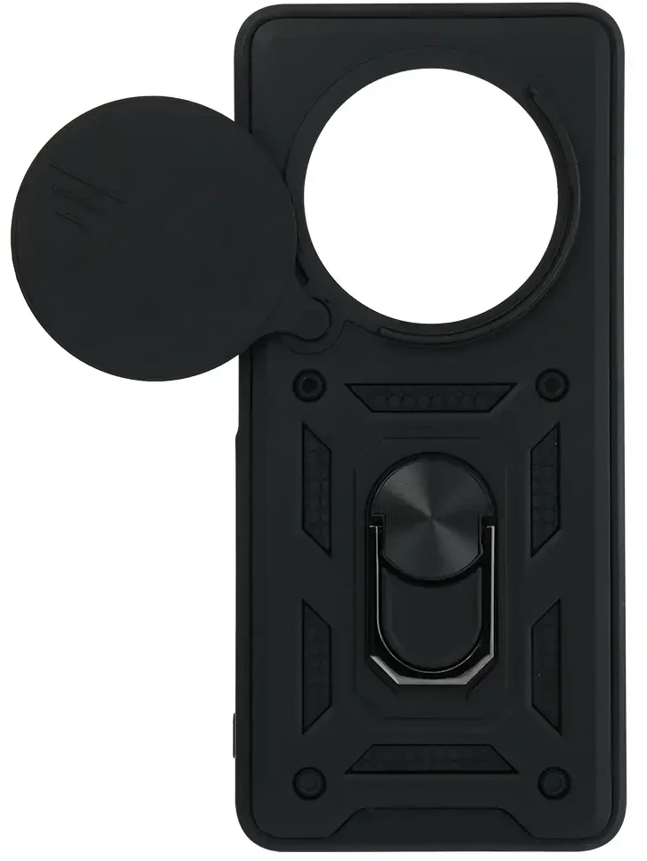 Fusion Accessories Topt Slide Camera Armor dėklas skirtas Xiaomi Redmi A4 juodos spalvos